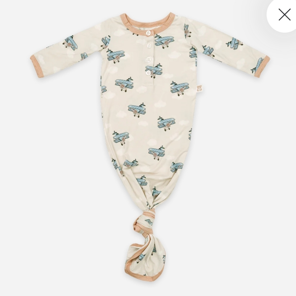 Airplane One Piece Knotted Gown (Planes)